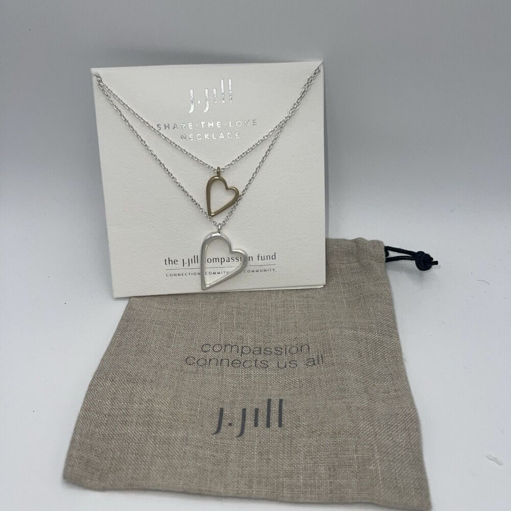 J. Jill Gold and Silver Heart Necklaces - Picture 3 of 5